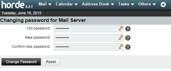 Mail Pass Change Form